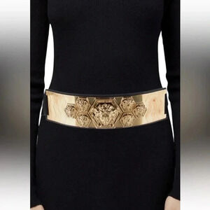 Rare Versace Limited Edition Medusa Bondage Leather Belt.
